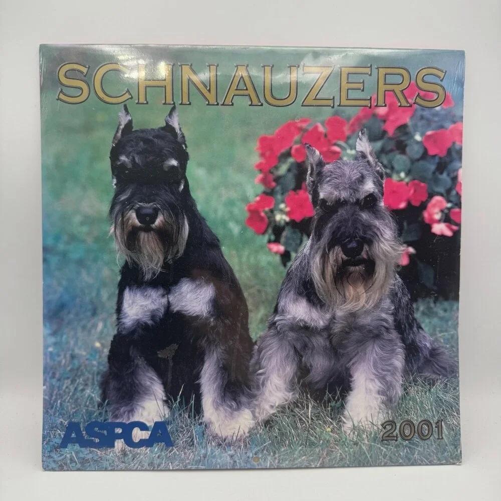 Vintage 2001 Schnauzers Wall Calendar New Sealed Collectible Dog Breed Photos